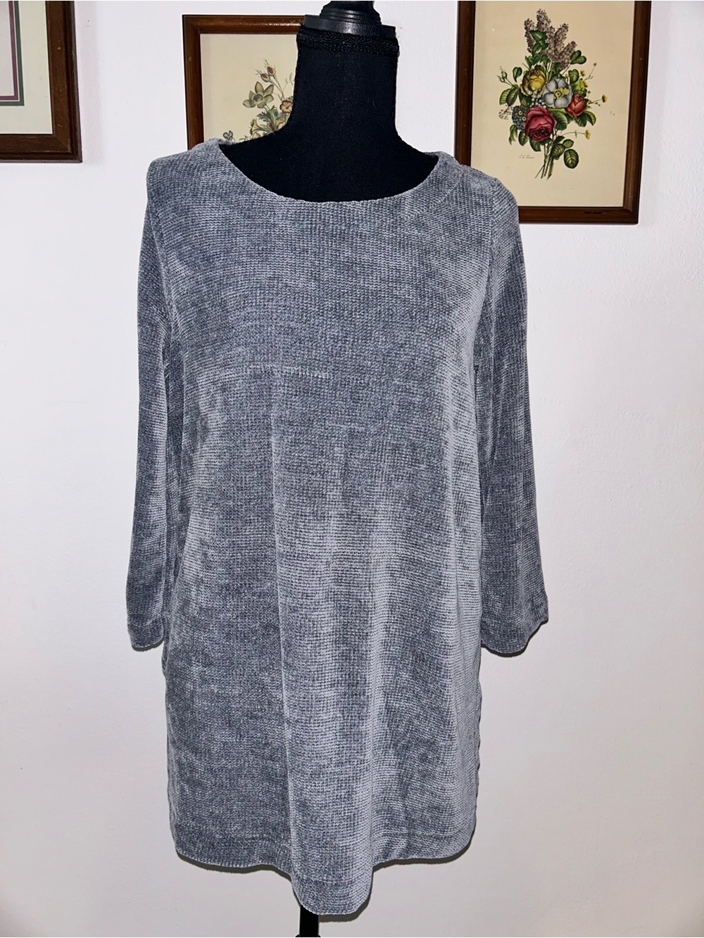 J. Jill Slate Gray Chenille Tunic